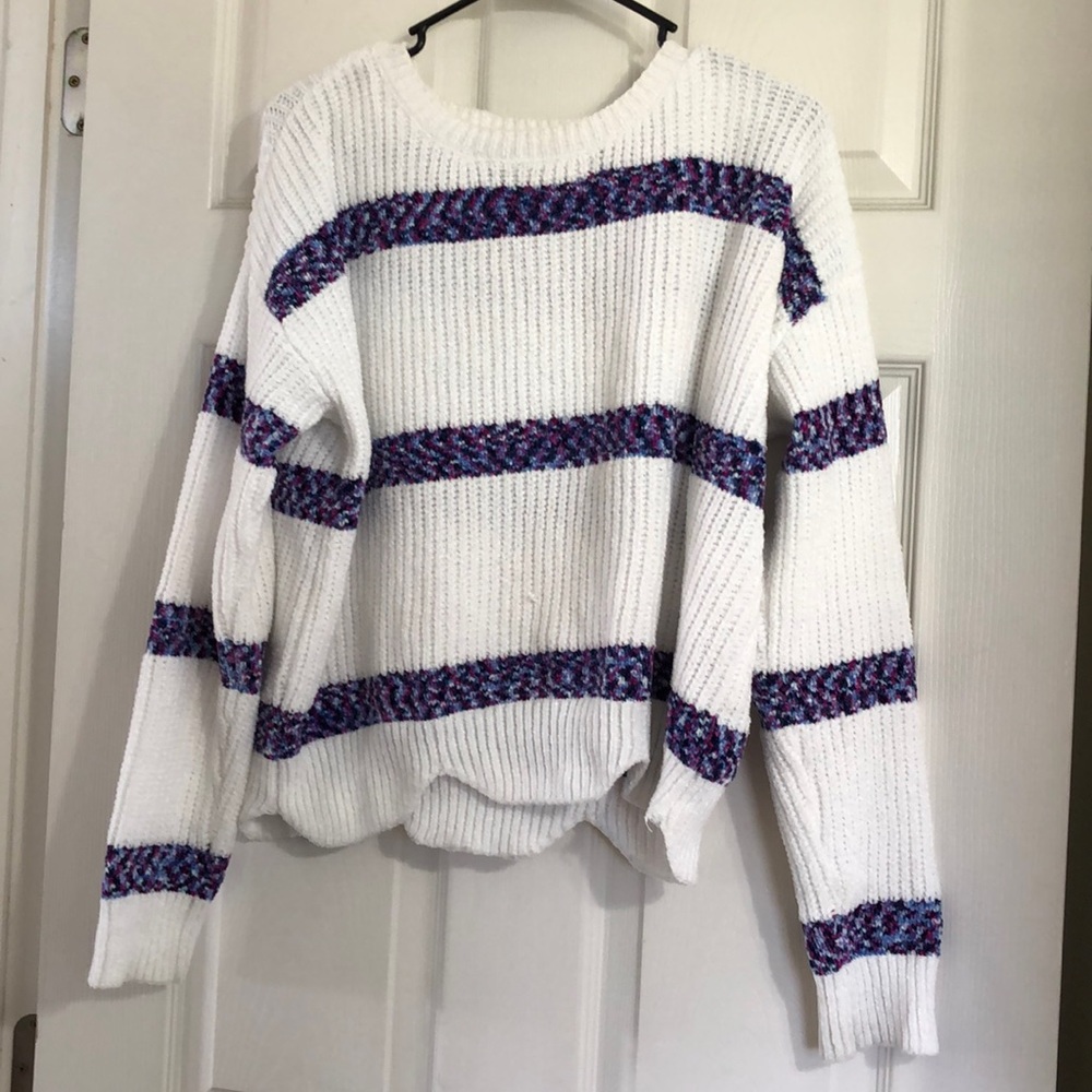 Striped Scallop Sweater